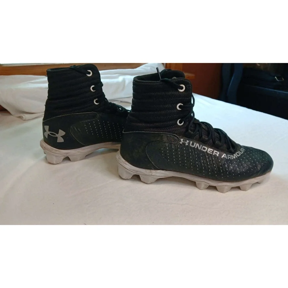 Under Armour Highlight RM Football Cleats Black White Mens 8.5 3027300 High Top